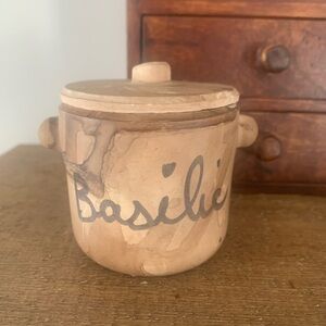 French Mini Basil herb pot.